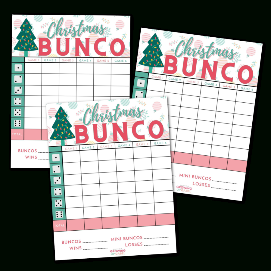 Jingle All The Bunco Way With A Delightful Christmas Bunco Set in Free Printable Christmas Bunco Score Cards