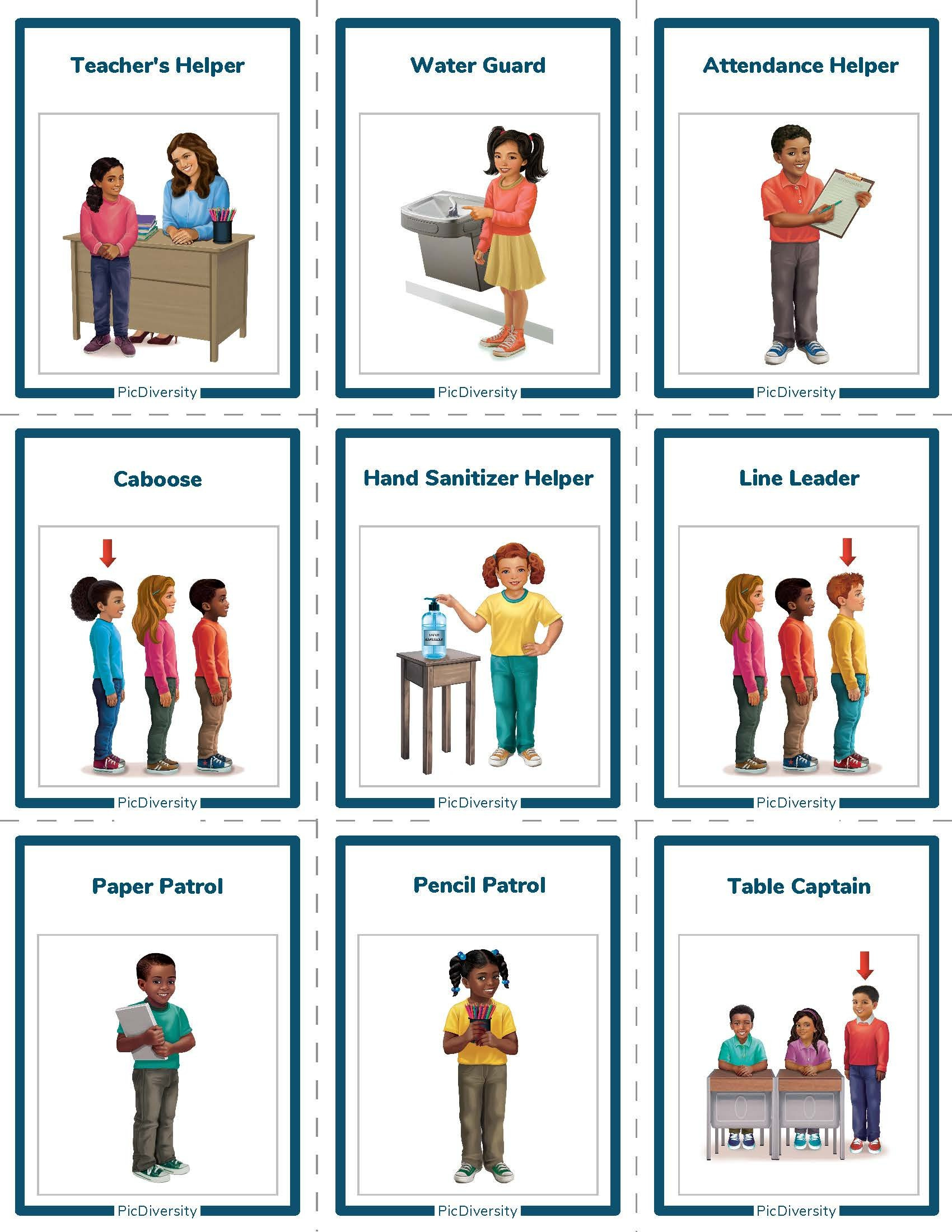 Job Charts — Picdiversity intended for Clipart Free Printable Preschool Job Chart Pictures