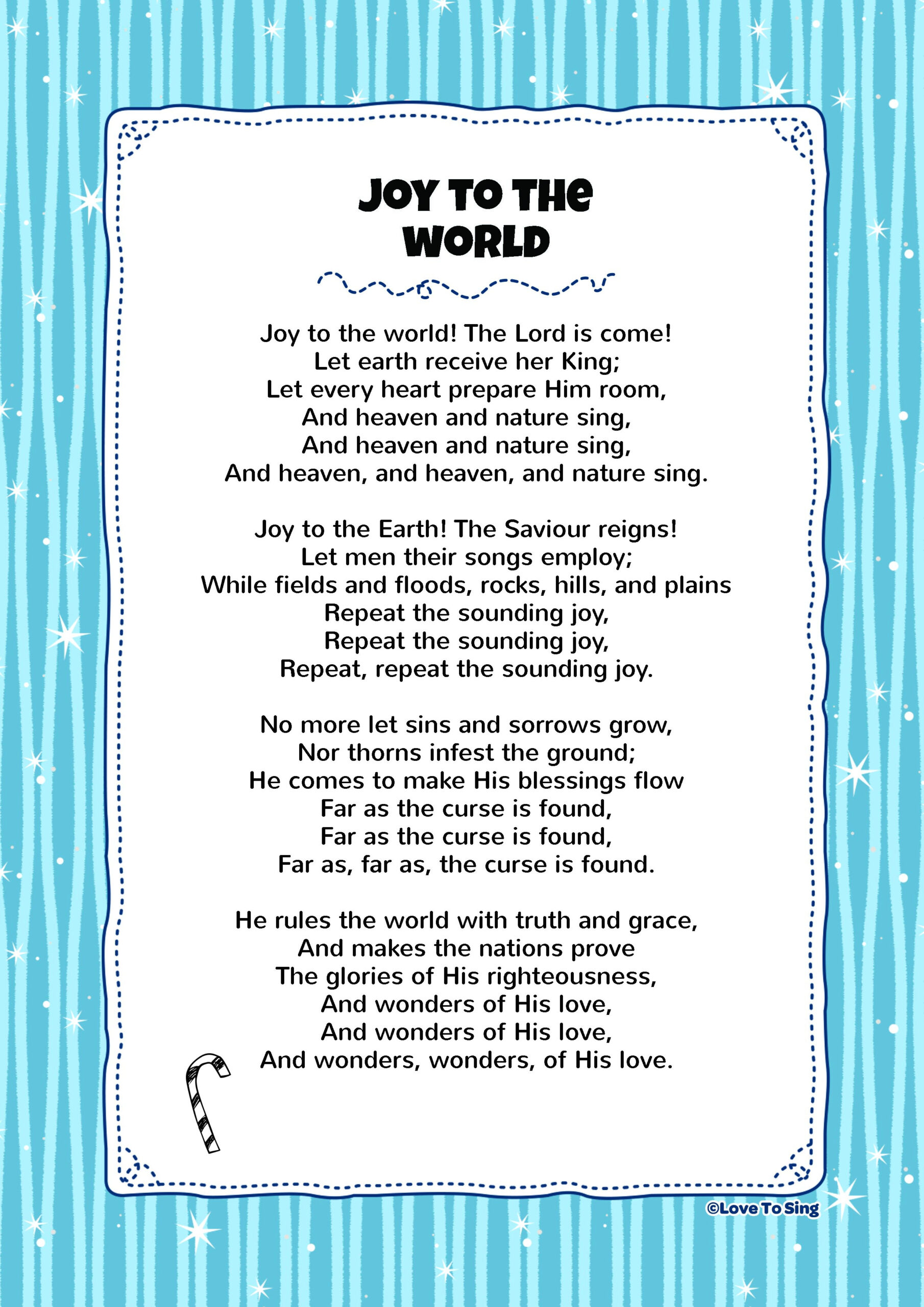 Joy To The World Jpeg | pertaining to Joy to the World Printable Lyrics