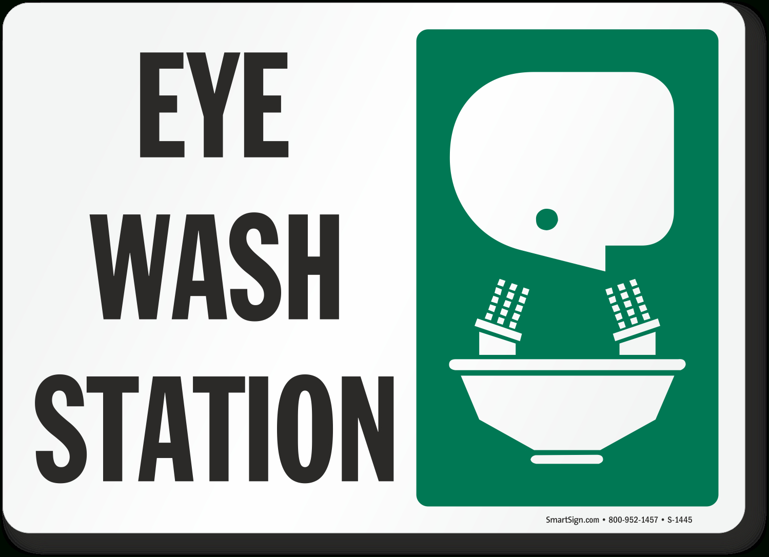 Keep Your Eyewash Station Visible. Use A &amp;quot;Eye Wash Station&amp;quot; Sign. Demonstrate Your Commitment To Safety. - A Graphic Gets Attention And Makes Your intended for Printable Eyewash Station Sign