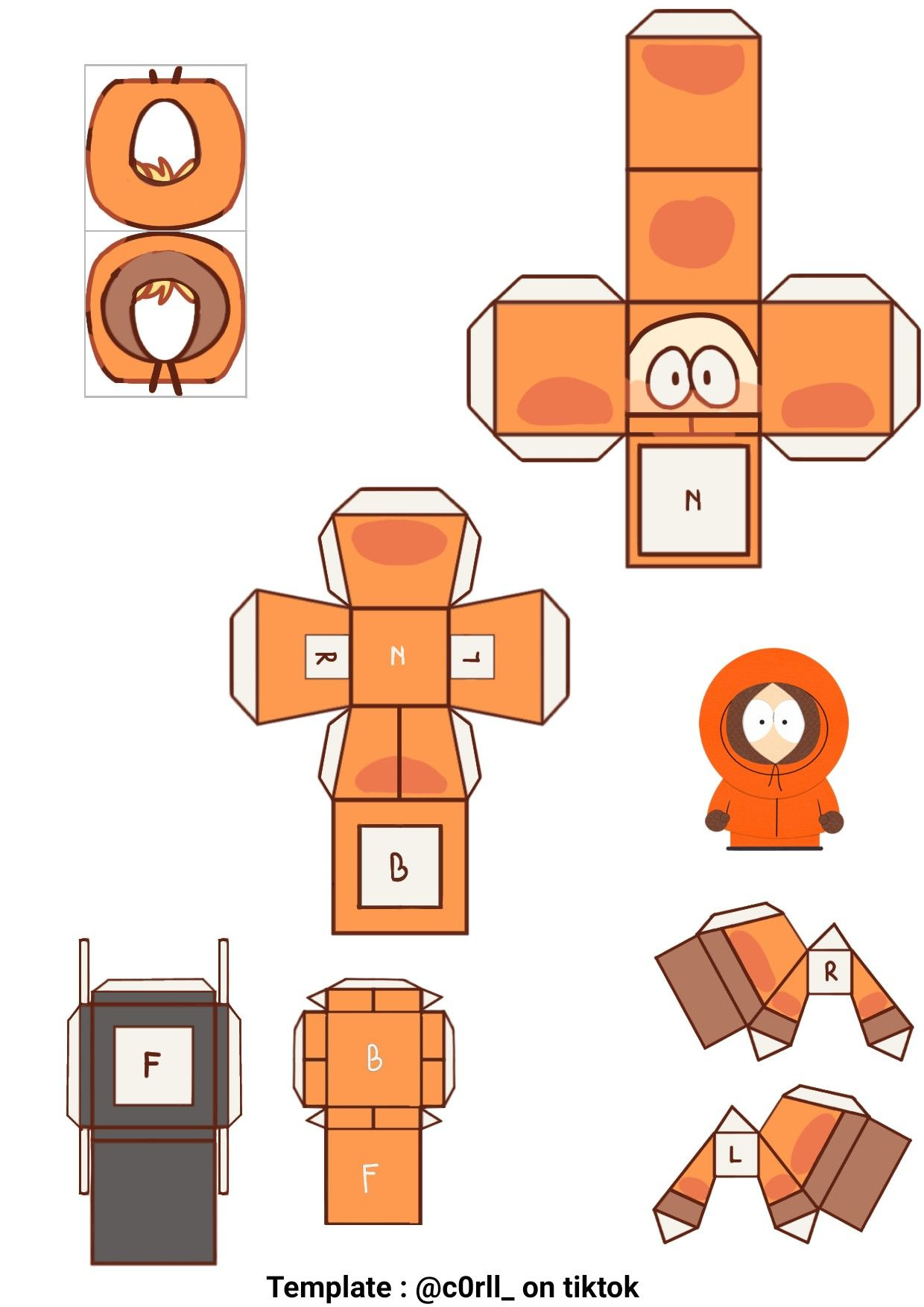 Kenny Mccormick Papercraft inside Kenny South Park Printable