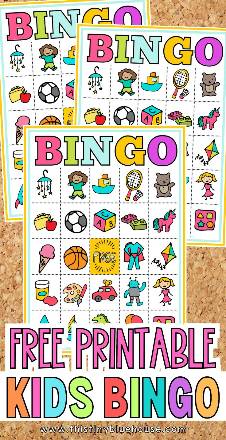 Kids Bingo Printable (Free Printable) for Printable Bingo Cards For Kids