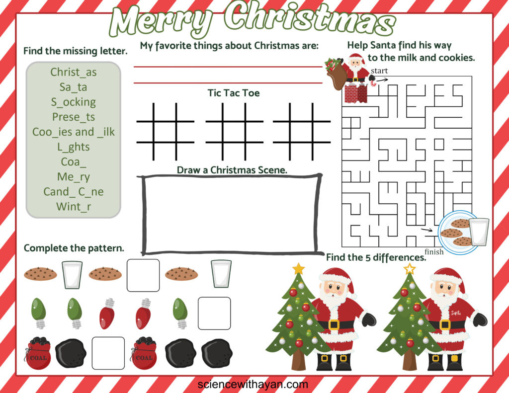 Kids Christmas Placemats | Free Printable | Christmas Activity For within Free Printable Christmas Placemats