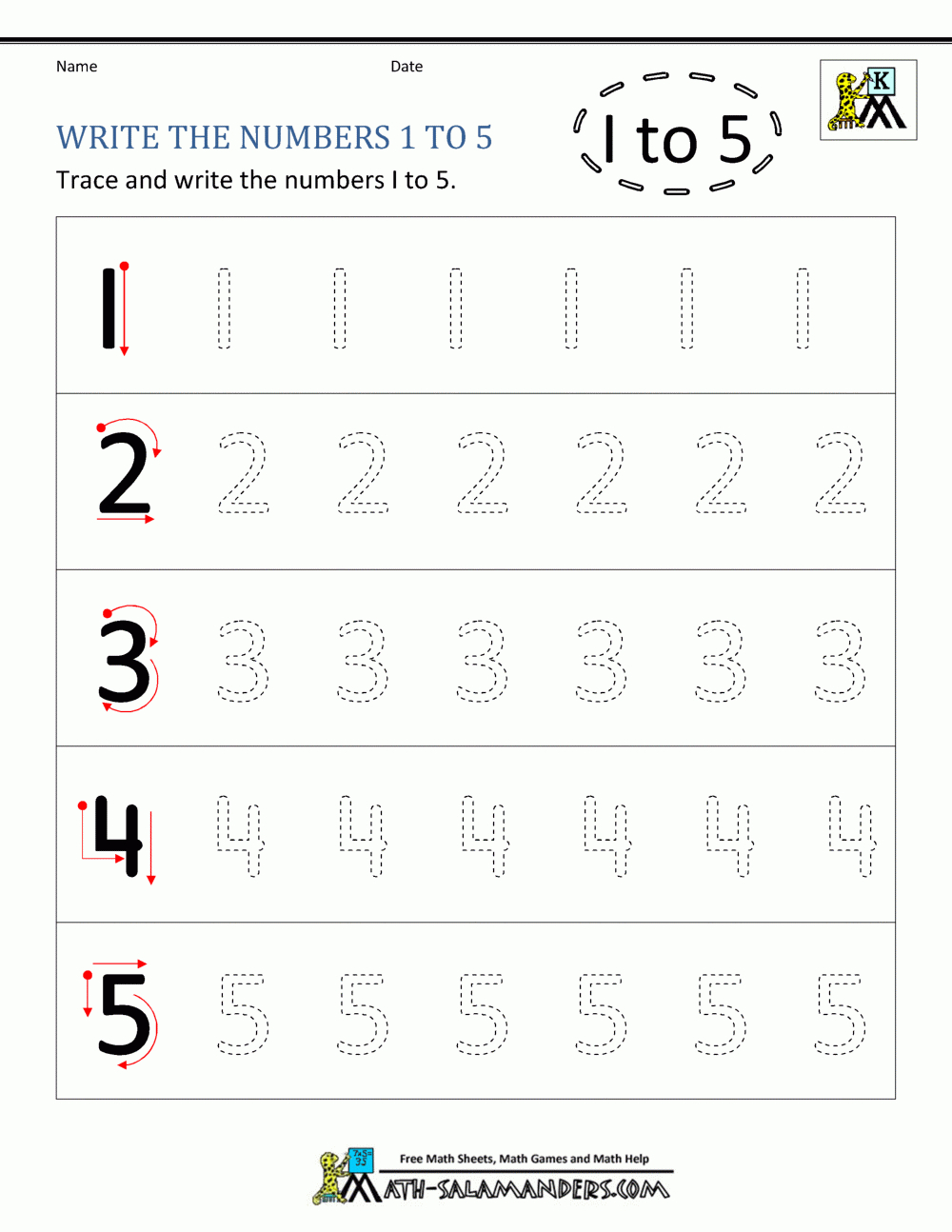 Kindergarten Printable Worksheets - Writing Numbers To 10 pertaining to Practice Writing Numbers Worksheet Printable