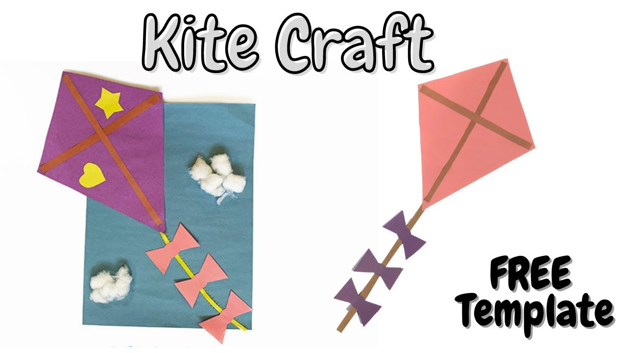 Kite Craft (Free Template) inside Free Printable Kite Template