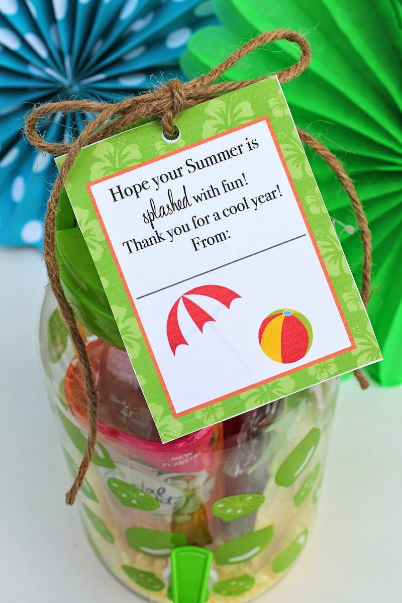 Laura&amp;#039;S Little Party: End Of Year Teacher Gift + Free Printable Tags in Free Printable Teacher Summer Gift Tags