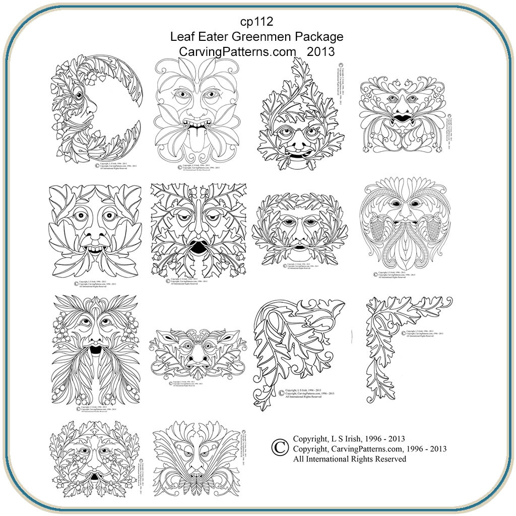 Leaf Eaters &amp;amp; Greenmen Patterns pertaining to Printable Wood Spirit Carving Patterns Free