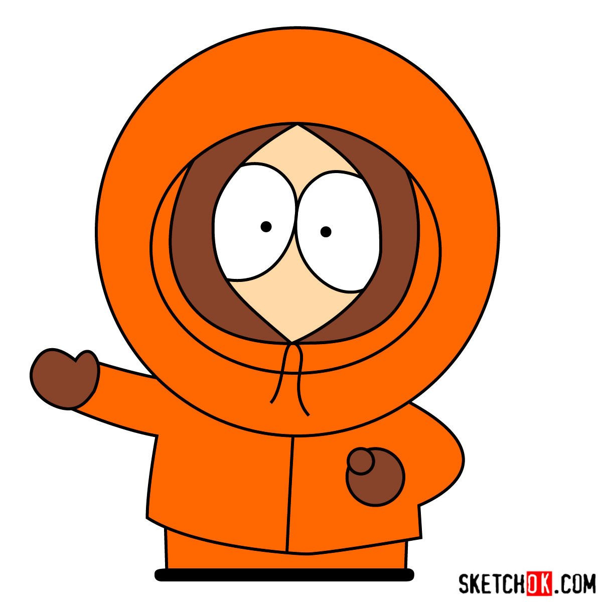 Learn How To Draw Kenny Mccormick From South Park - Sketchok pertaining to Kenny South Park Printable