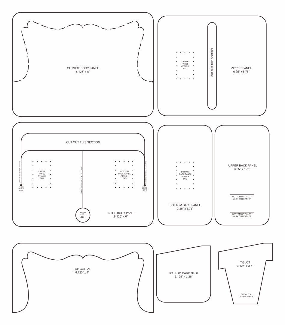 Leather Handbag Patterns - 14 Free Pdf Printables | Printablee with Free Printable Leather Templates