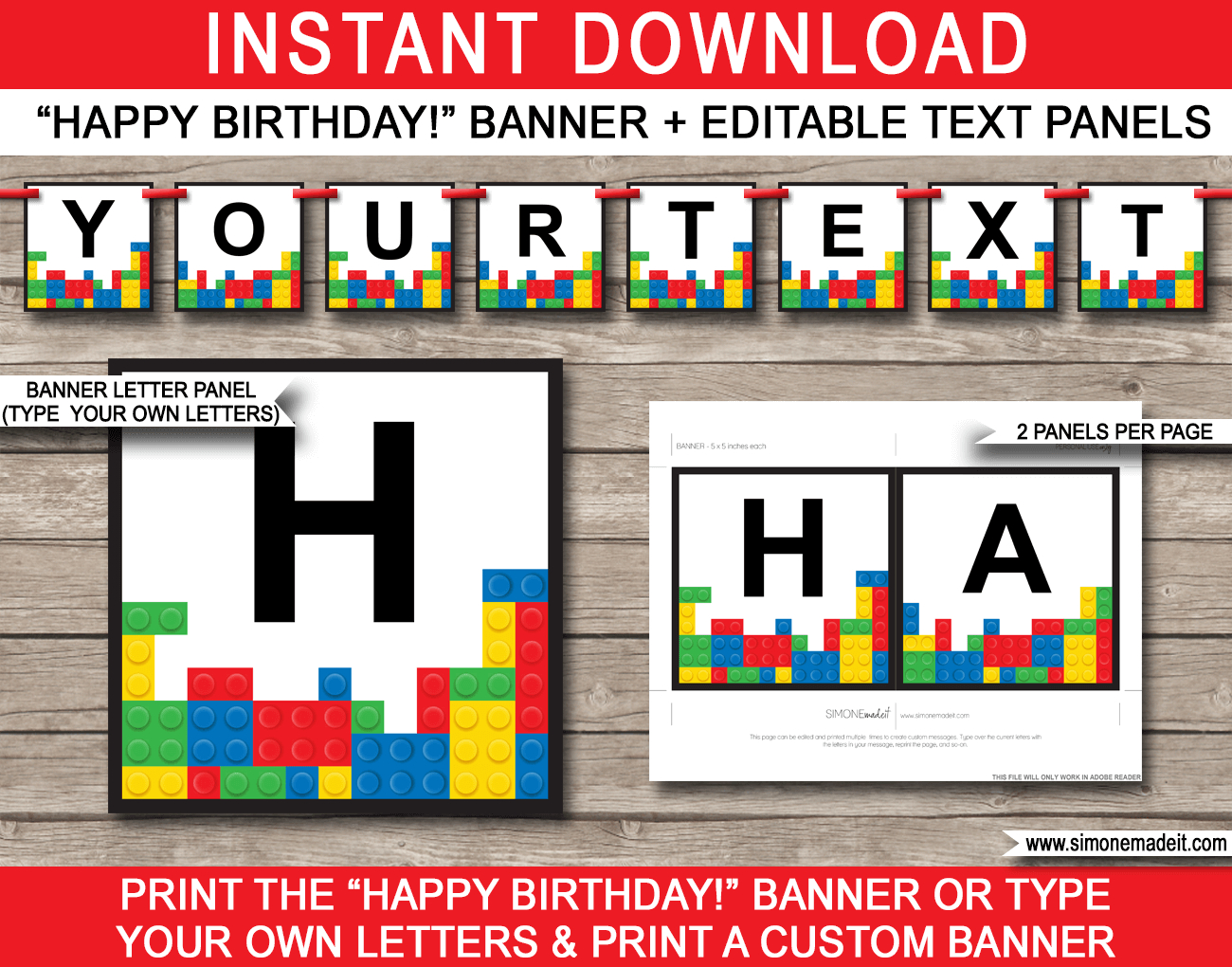 Lego Party Banner Template with regard to Lego Party Free Printables