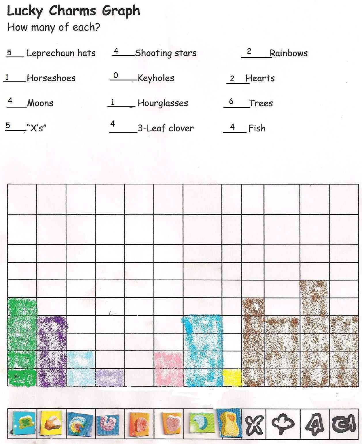 Lucky Charms And Graphing With St. Patrick&amp;#039;S Day Math intended for Lucky Charms Graphing Printable Free