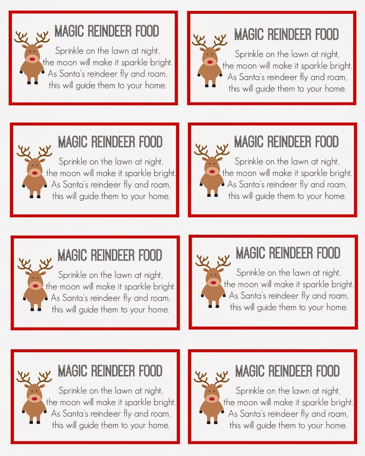 Magic 2024 Reindeer Food with Free Printable Reindeer Food Recipe Printable Tag Poem