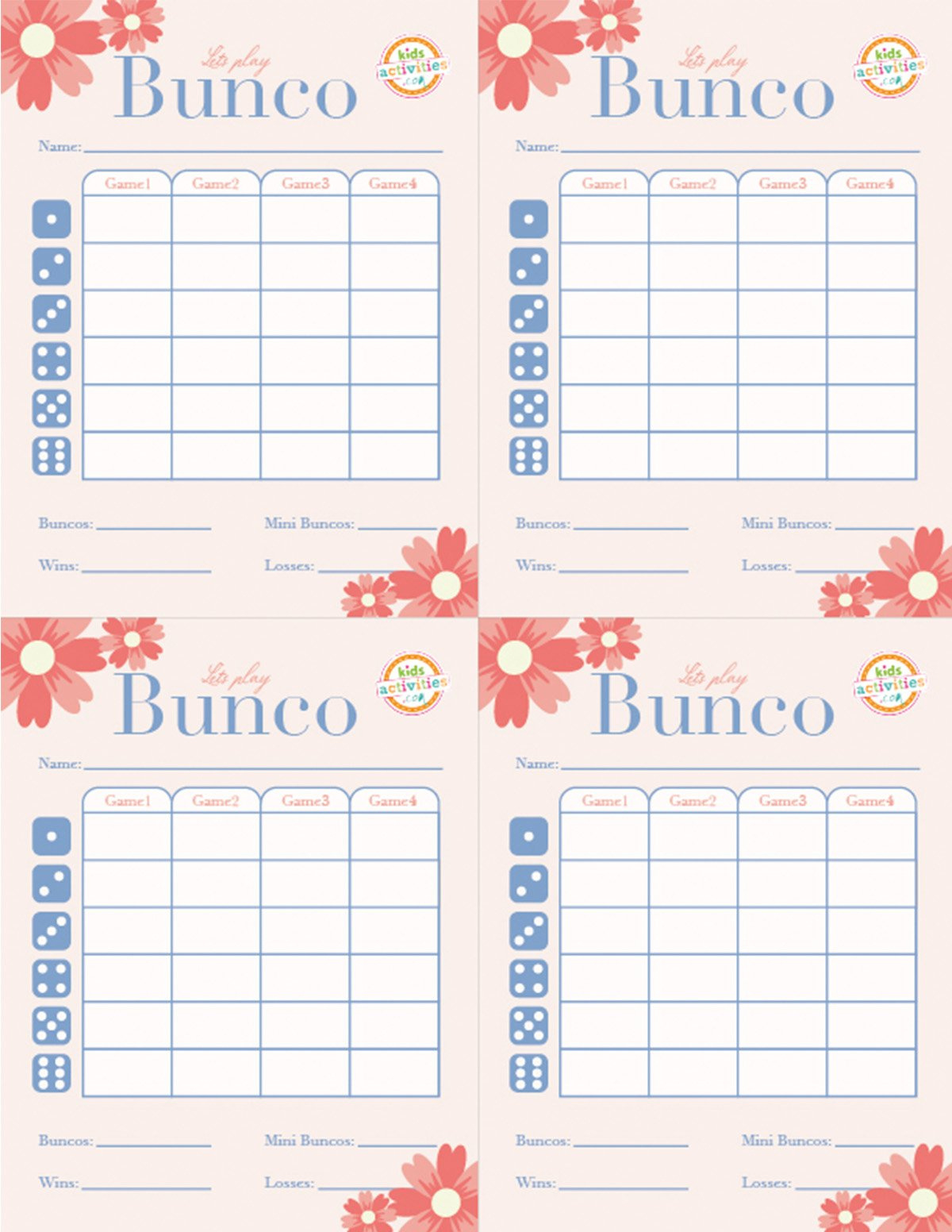 Make A Bunco Party Box With Free Printable Bunco Score Sheets regarding Bunco Cards Printable Free