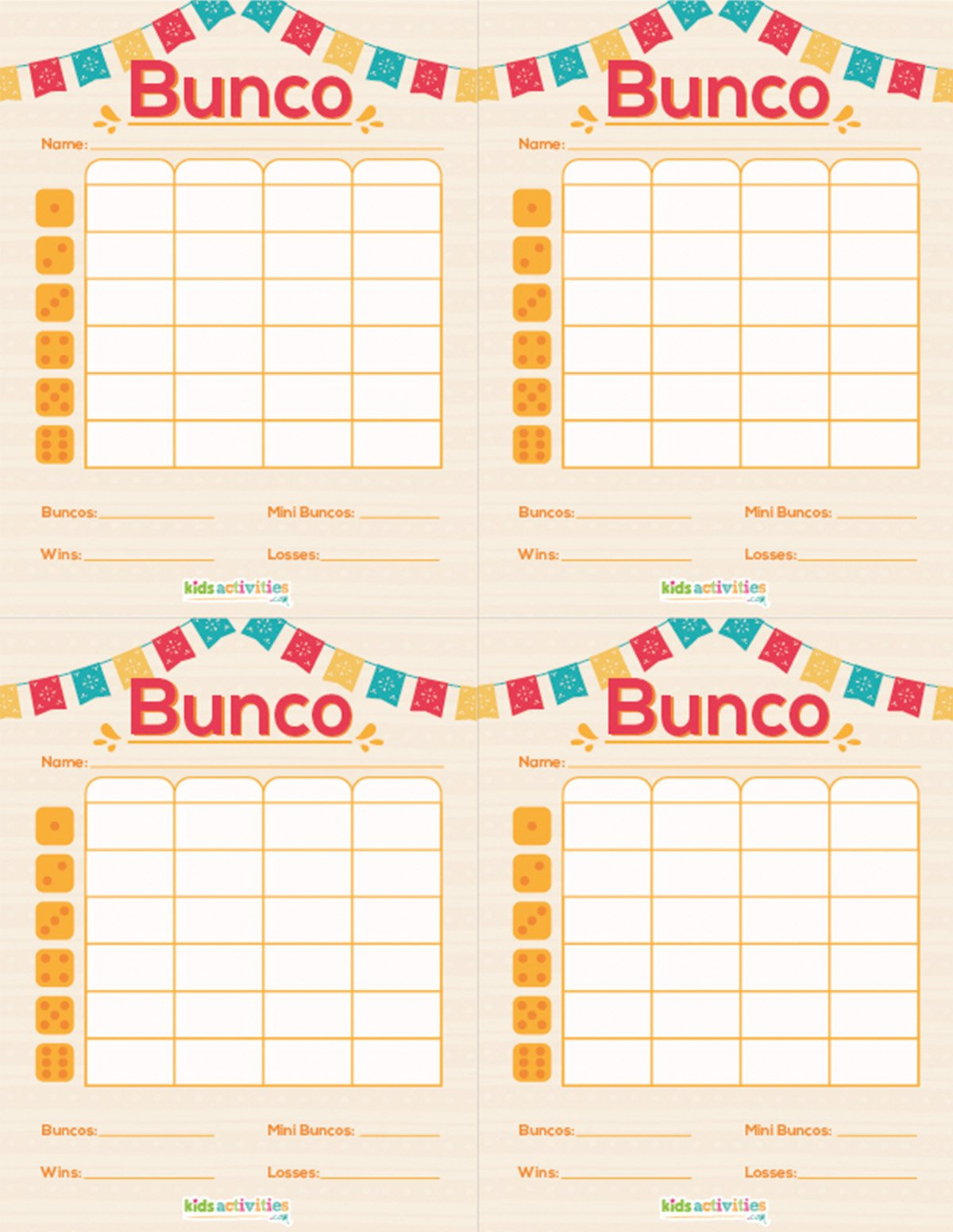 Make A Bunco Party Box With Free Printable Bunco Score Sheets with regard to Free Printable Bunco Table Tally Sheets