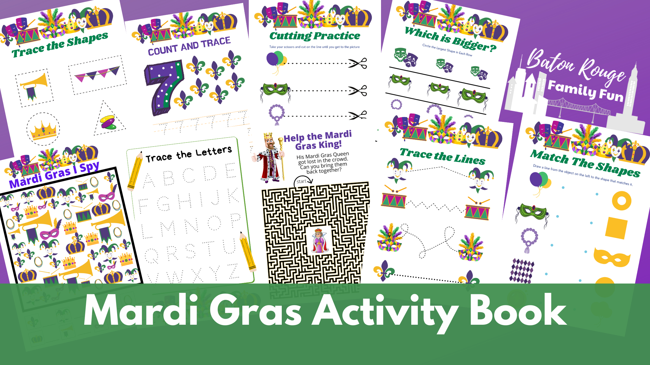 Mardi Gras Activity Book - Free Printable - Baton Rouge Family Fun - inside Free Printable Mardi Gras Games