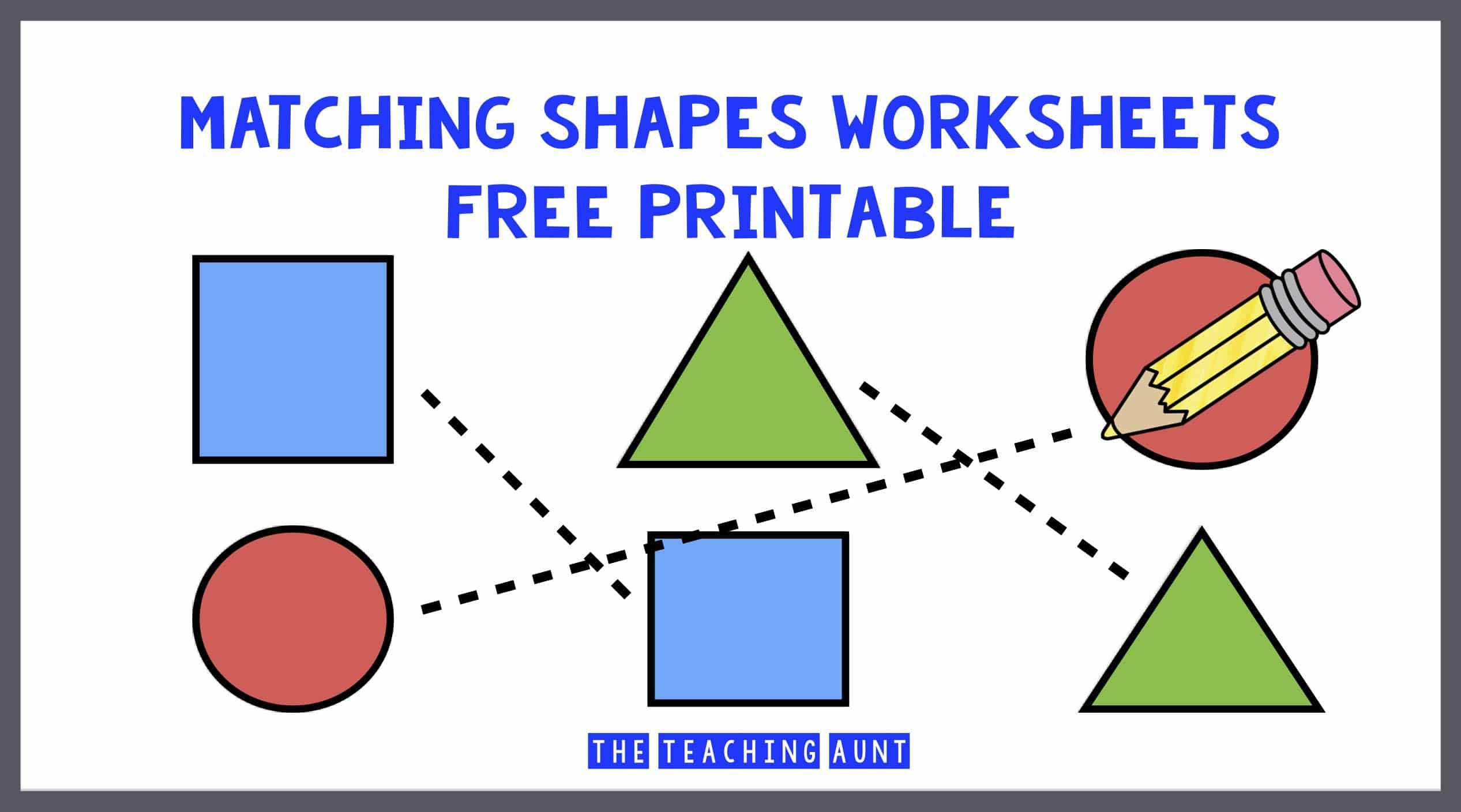 Matching Shapes Worksheets - The Teaching Aunt pertaining to Free Printable Matching Shapes Worksheets