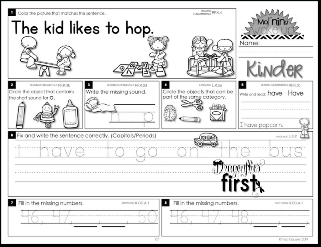 Meaningful And Engaging Morning Work For K-2! • Morning Wake Up! pertaining to Morning Work Free Printables