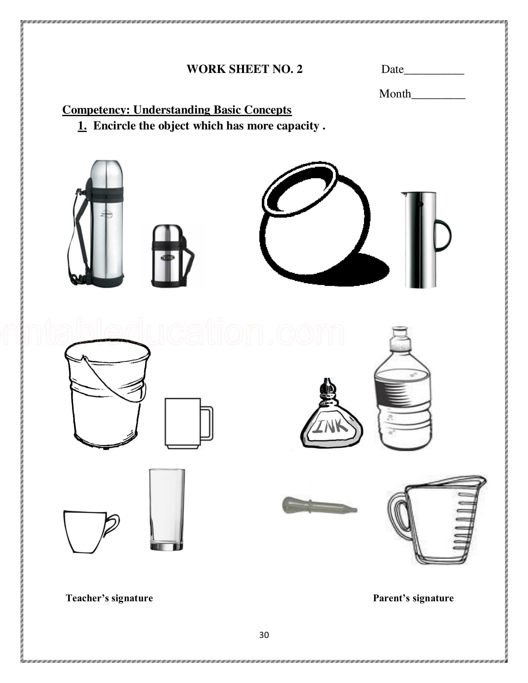 Measurement Worksheet &amp;amp; Games For Kids | Printableducation intended for Capacity Worksheet Printable Free