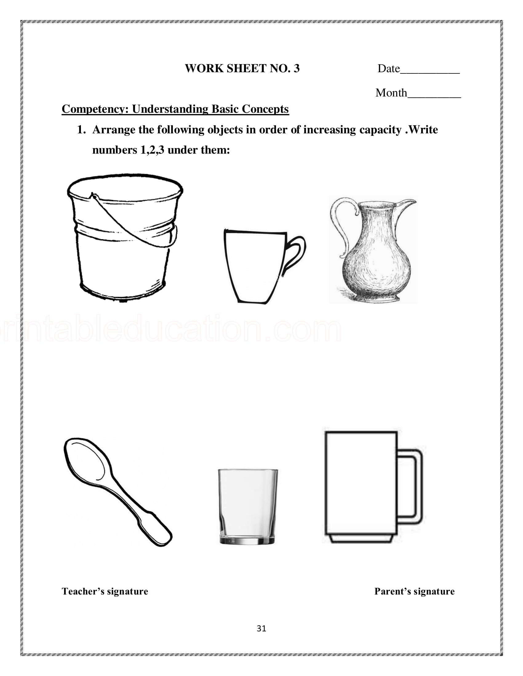 Measurement Worksheet &amp;amp; Games For Kids | Printableducation throughout Capacity Worksheet Printable Free