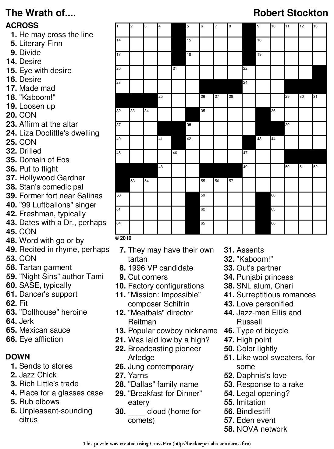 Medium Difficulty Printable Crossword Puzzles - Printable pertaining to Medium Crossword Puzzles Printable