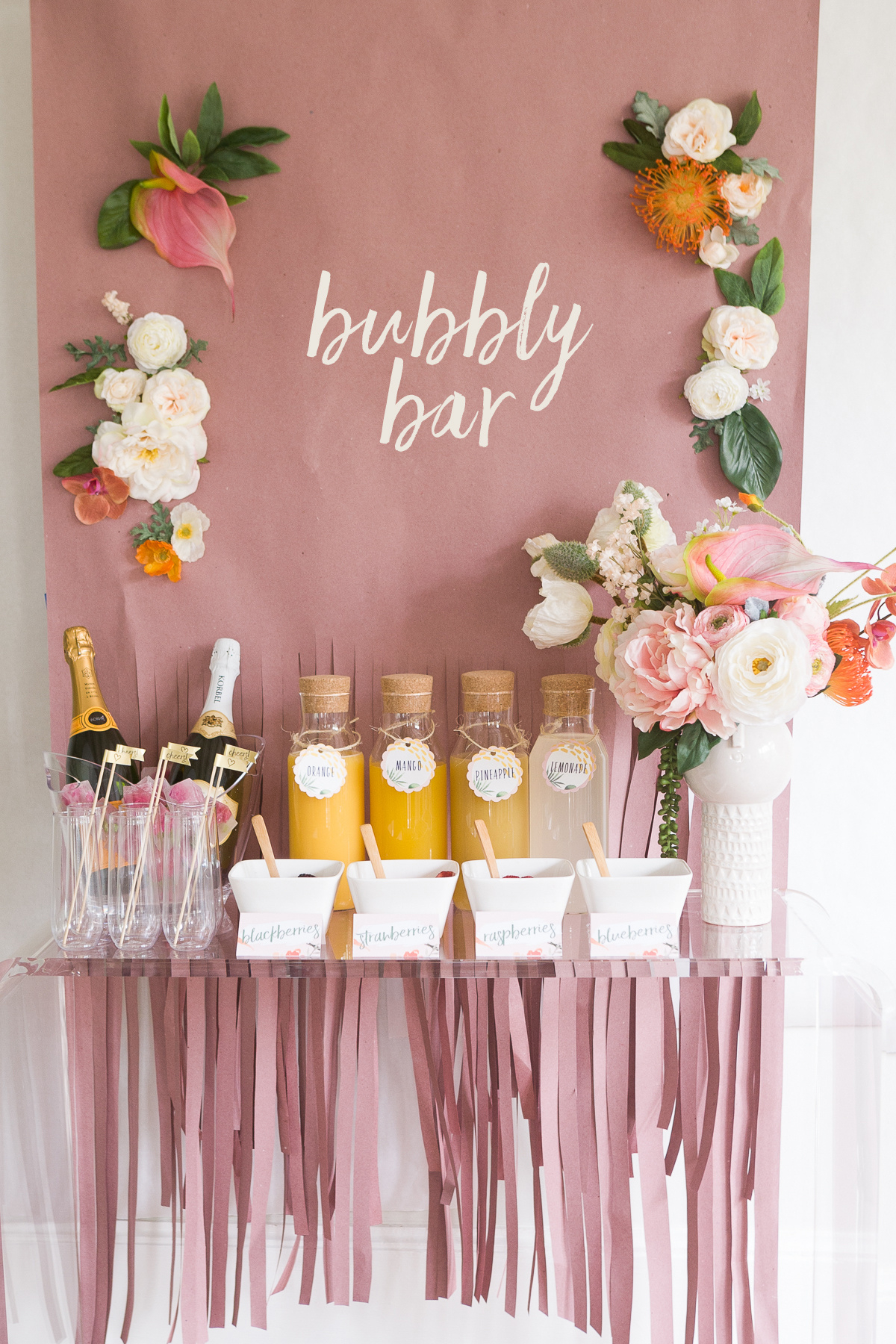 Mimosa Bar Bridal Shower Brunch With Free Printables! ⋆ Ruffled with regard to Bubbly Bar Sign Printable Free