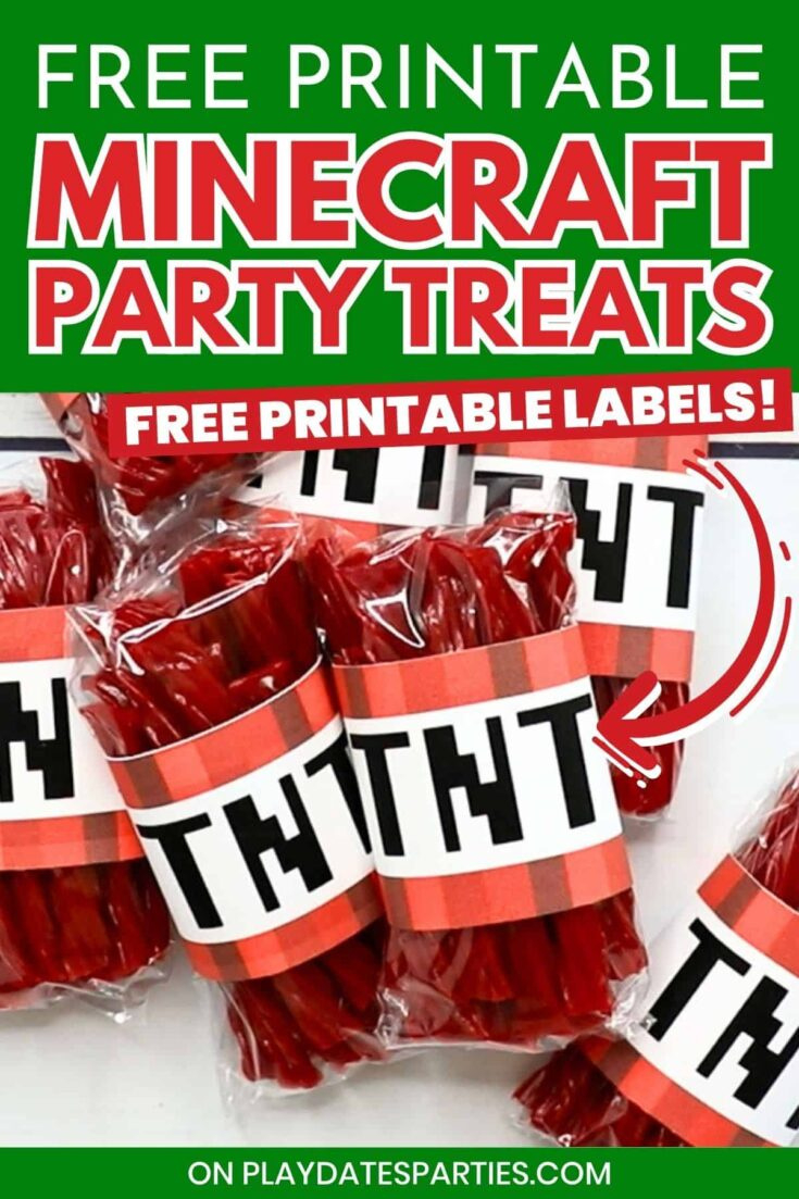 Minecraft Tnt Party Treats (Free Printable) regarding Minecraft Tnt Printable Label Free