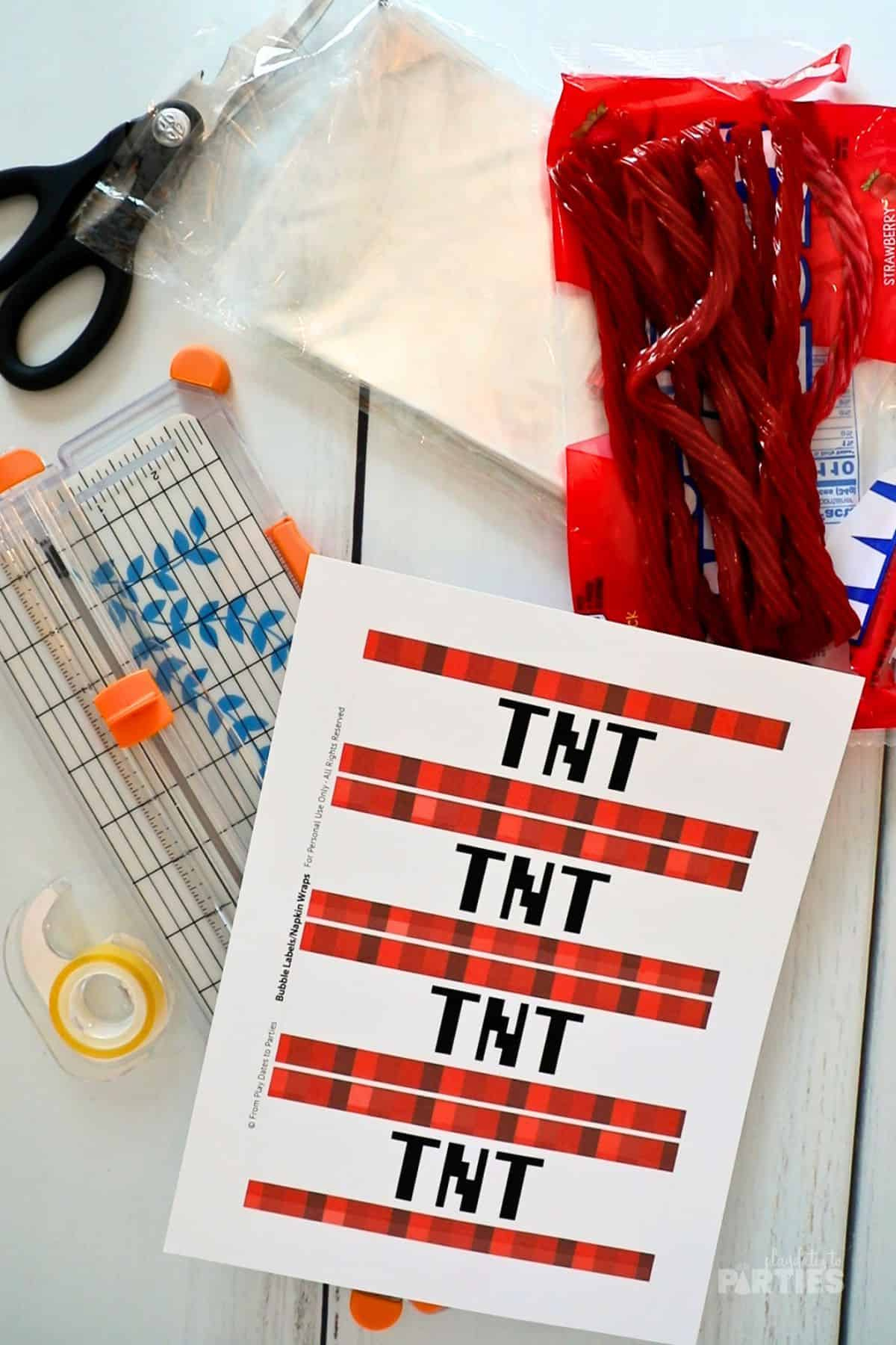 Minecraft Tnt Party Treats (Free Printable) throughout Minecraft Tnt Printable Label Free