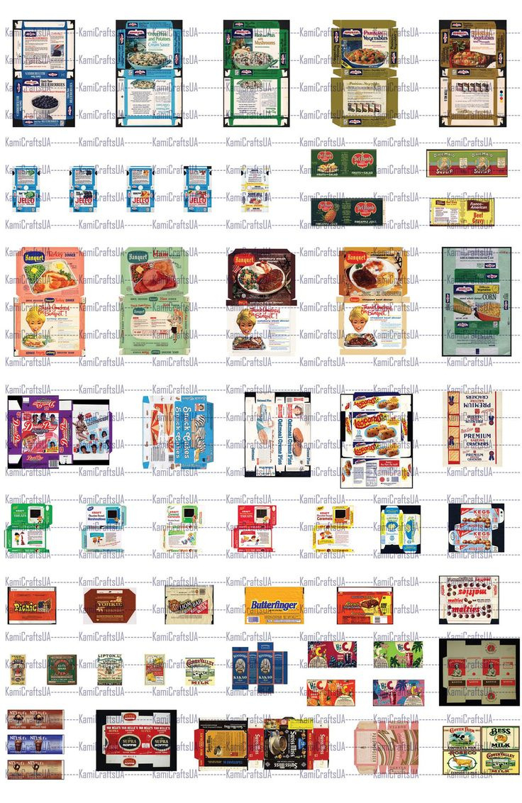 Miniature Food Packaging For Vintage Miniature Dollhouse 1:12 inside Free 1 12 Scale Printables Food