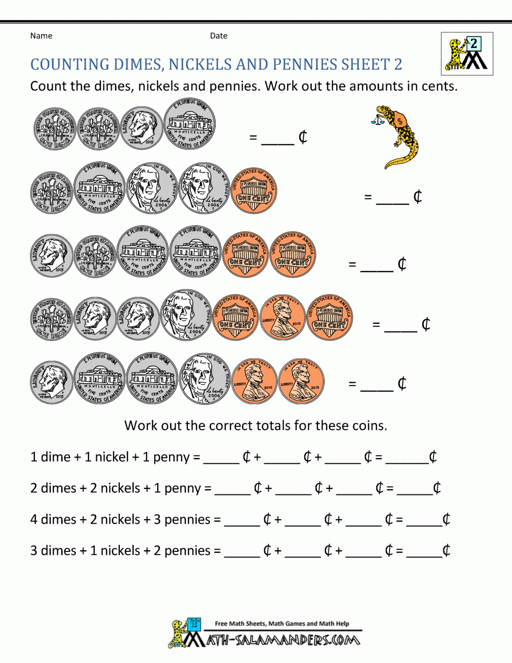 Money Worksheets For 2Nd Grade inside Printable Worksheets For 2nd Grade