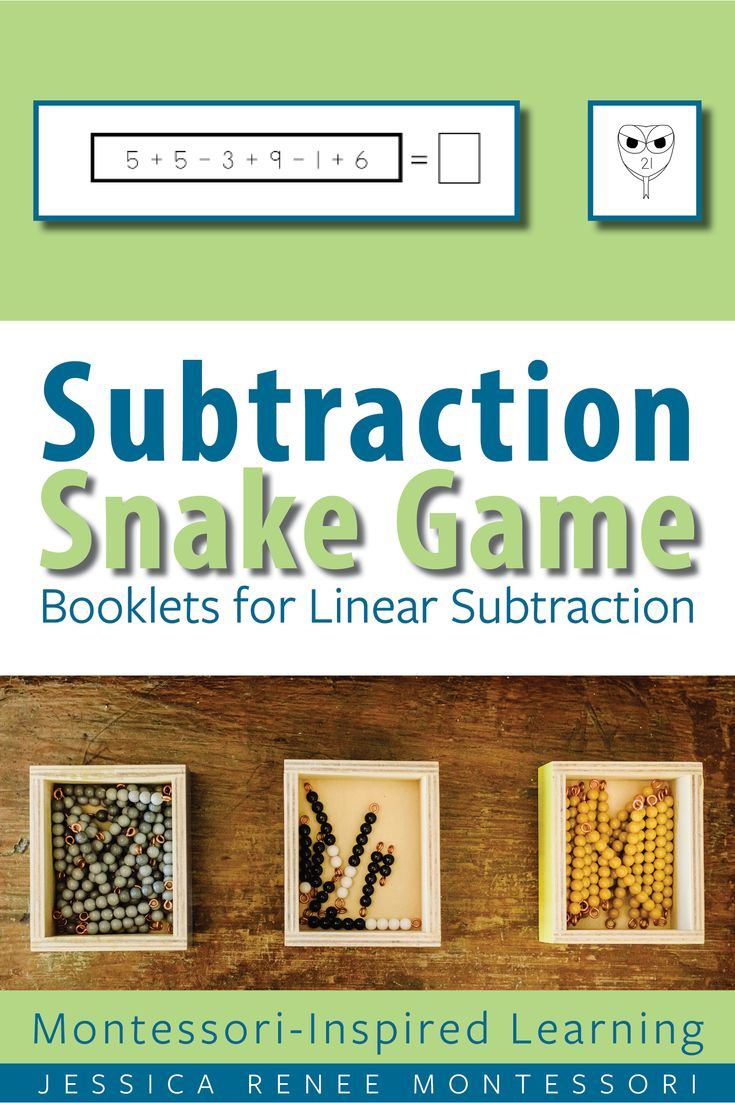 Montessori Subtraction Snake Game Booklets For Subtraction Facts intended for Montessori Snake Game Free Printable