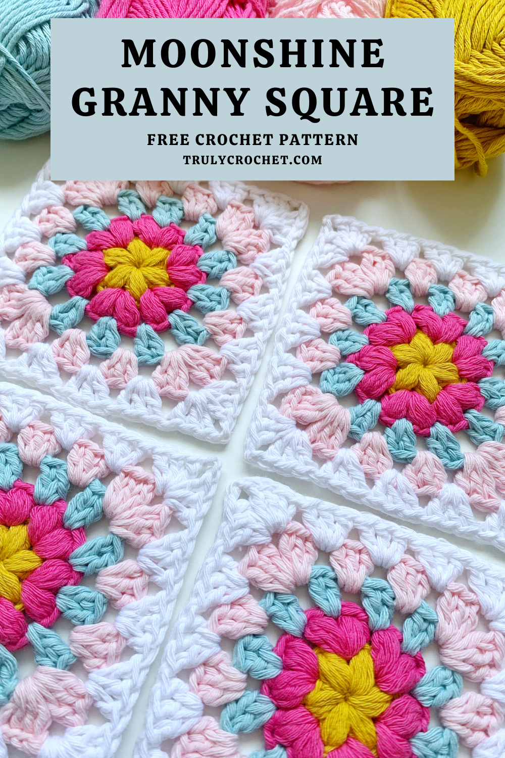 Moonshine Granny Square Pattern - Free Crochet Pattern - Truly Crochet inside Free Printable Crochet Granny Square Patterns