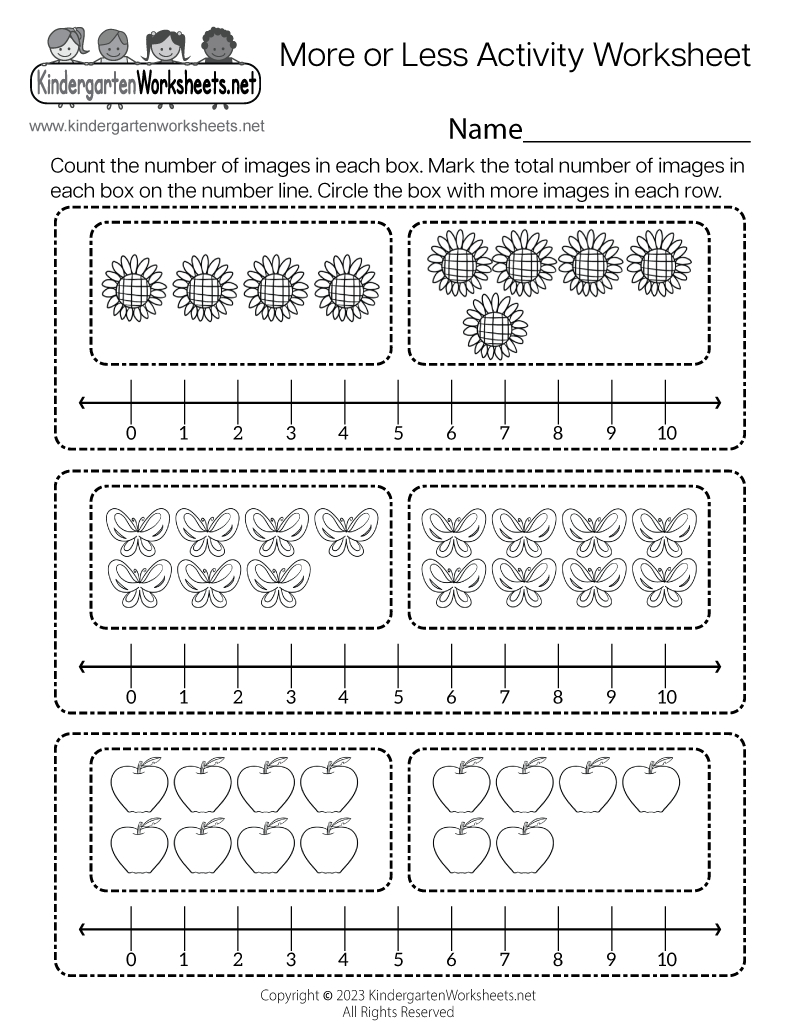 More Or Less Activity Worksheet - Free Printable, Digital, &amp; Pdf intended for More Or Less Activity Worksheet