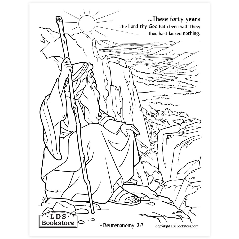 Moses And The Promised Land Coloring Page - Printable within Moses Coloring Pages Printable Free