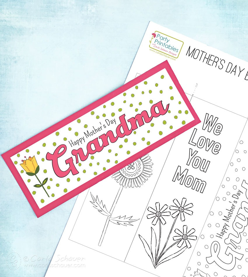 Mother&amp;#039;S Day Bookmark To Color - Carla Schauer Designs with regard to Mother&amp;#039;S Day Bookmark Printable Free