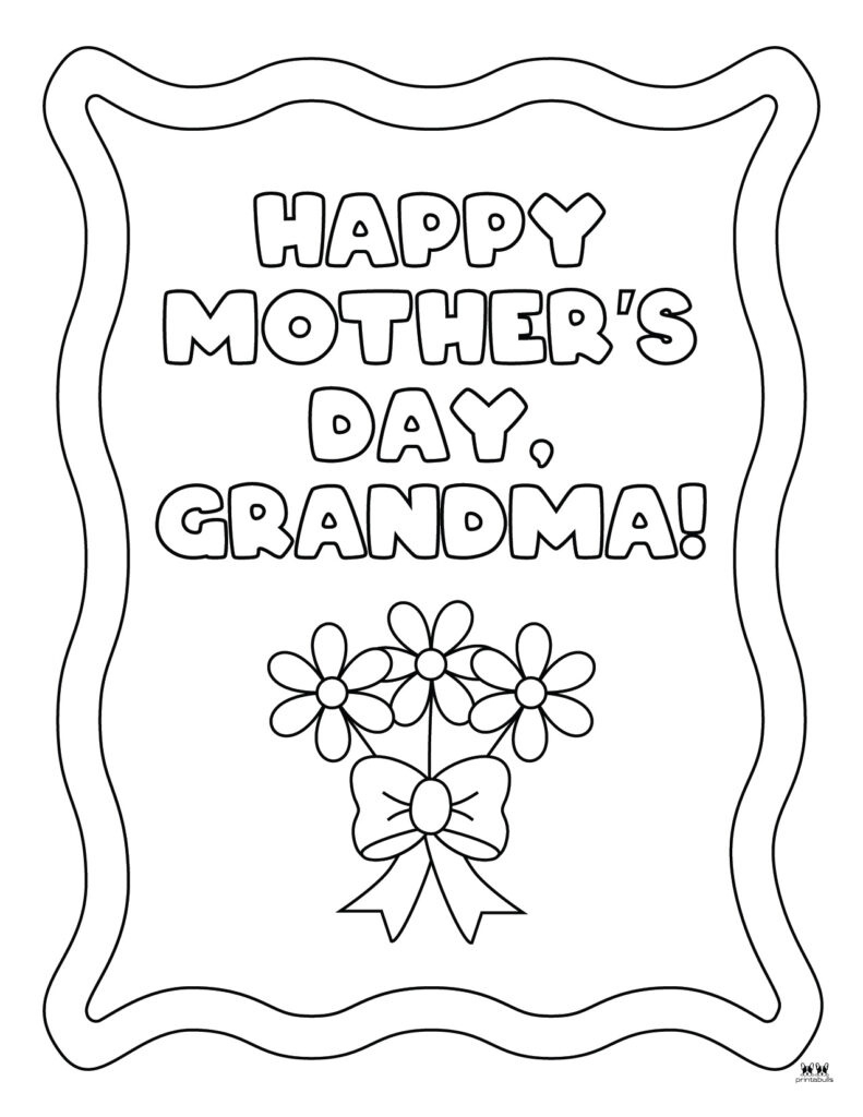 Mother'S Day Coloring Pages - 50 Free Printables | Printabulls pertaining to Mother&amp;#039;s Day Printable For Grandma