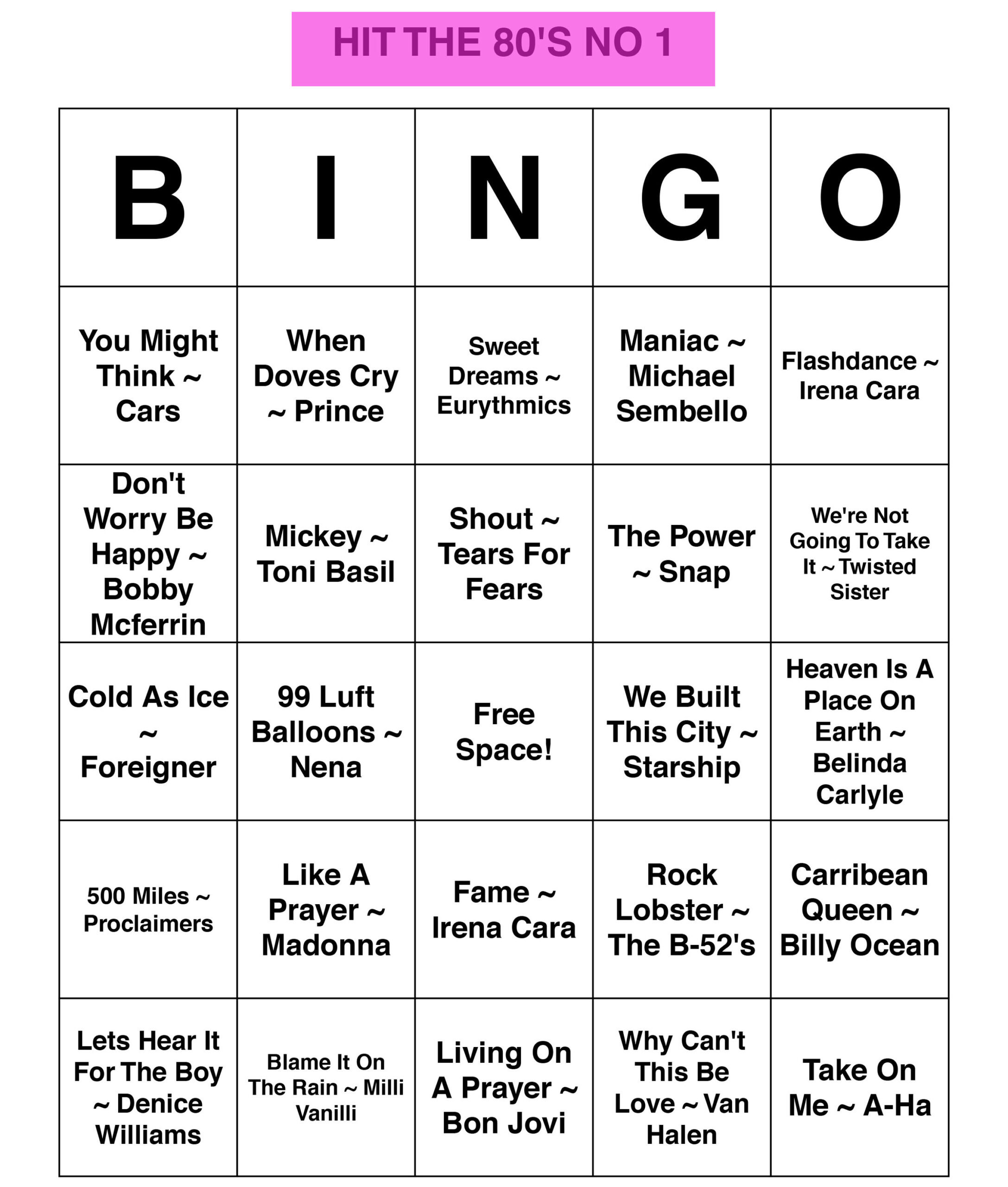 Musical Bingo - Musical Bingo for Music Bingo Cards and Playlist