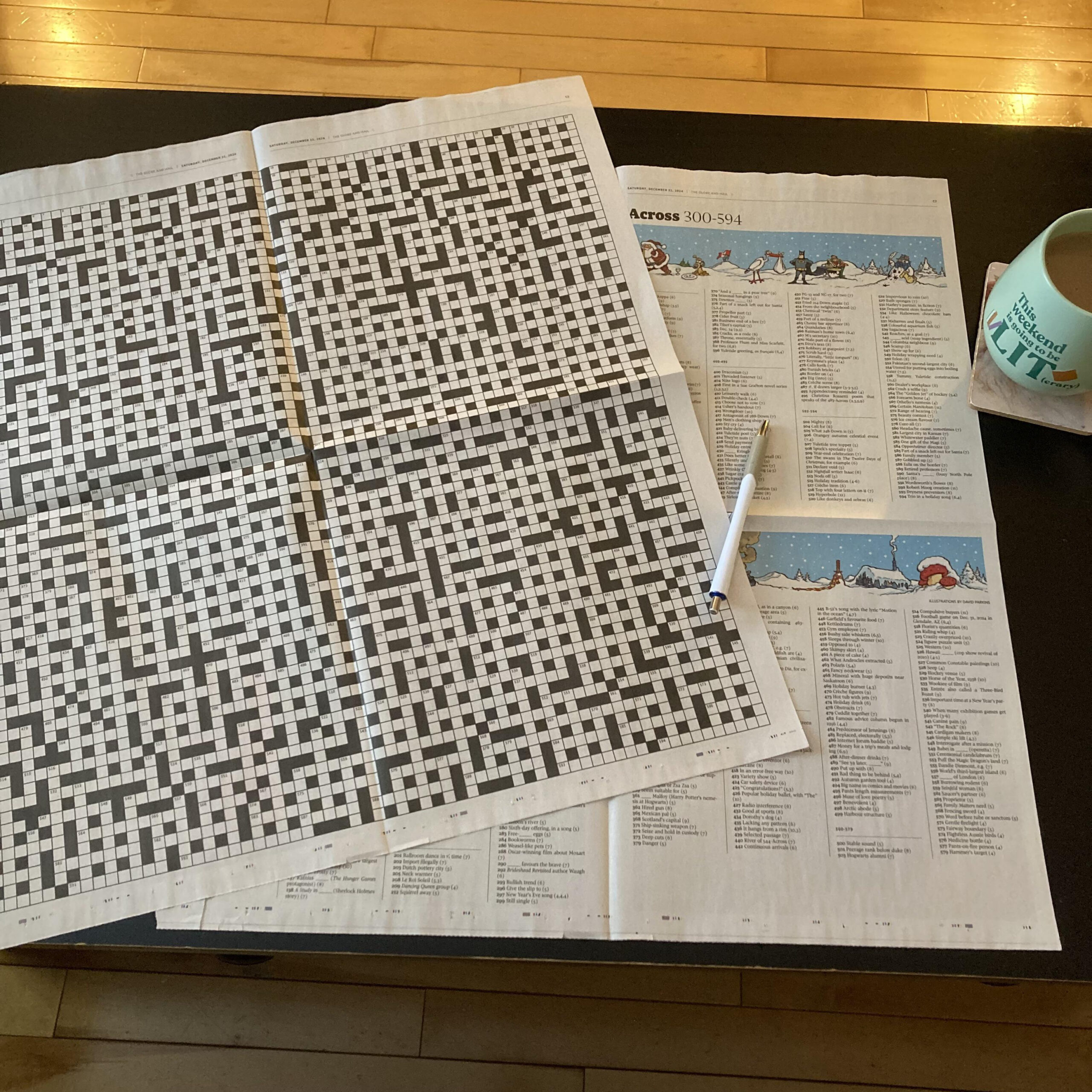 My Christmas Eve Tradition: The Giant Holiday Crossword From The in Free Printable Cryptic Crosswords Globe And Mail