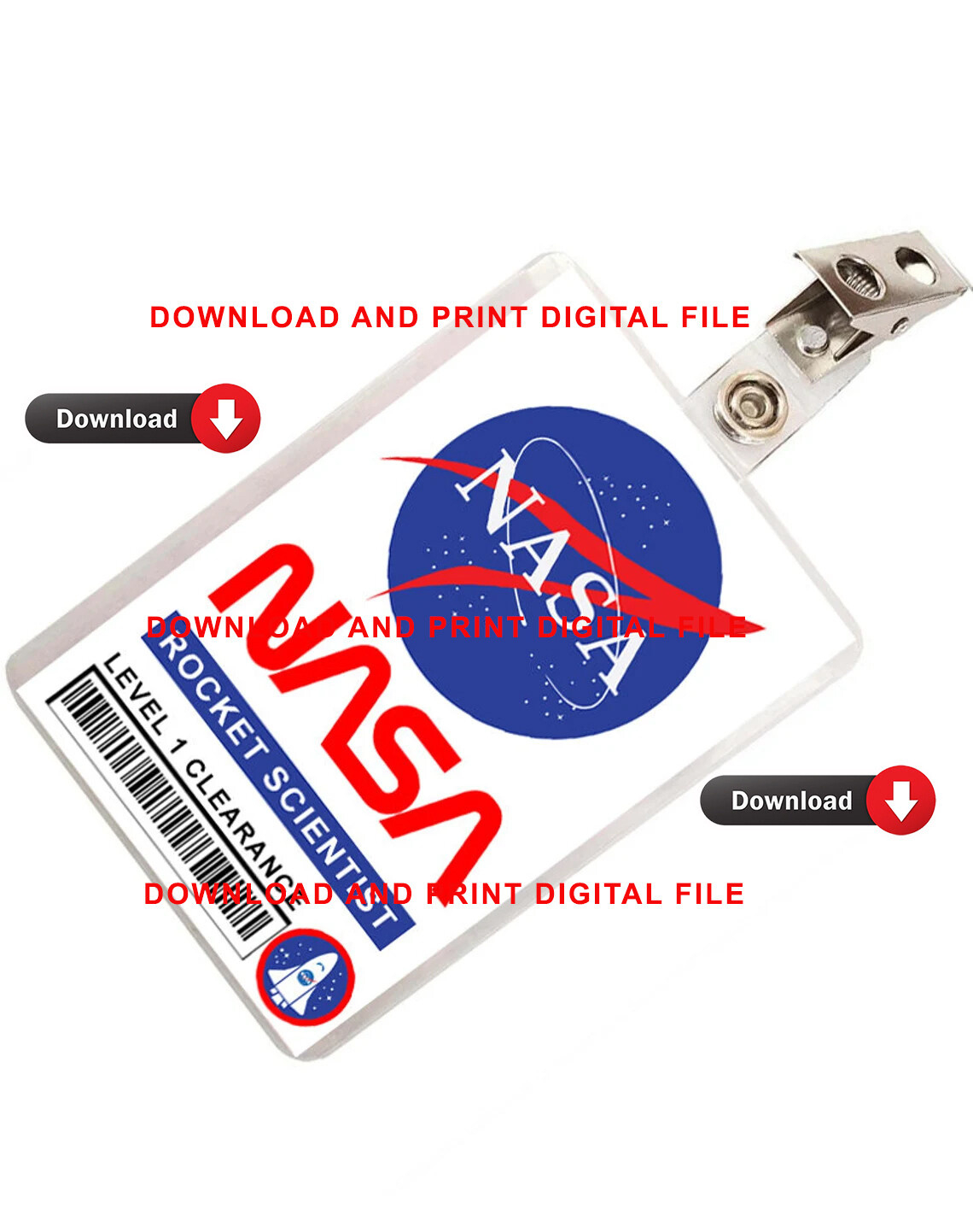 Nasa Astronaut Id Badge Image Download Pdf within Free Printable Nasa Id Badge Template