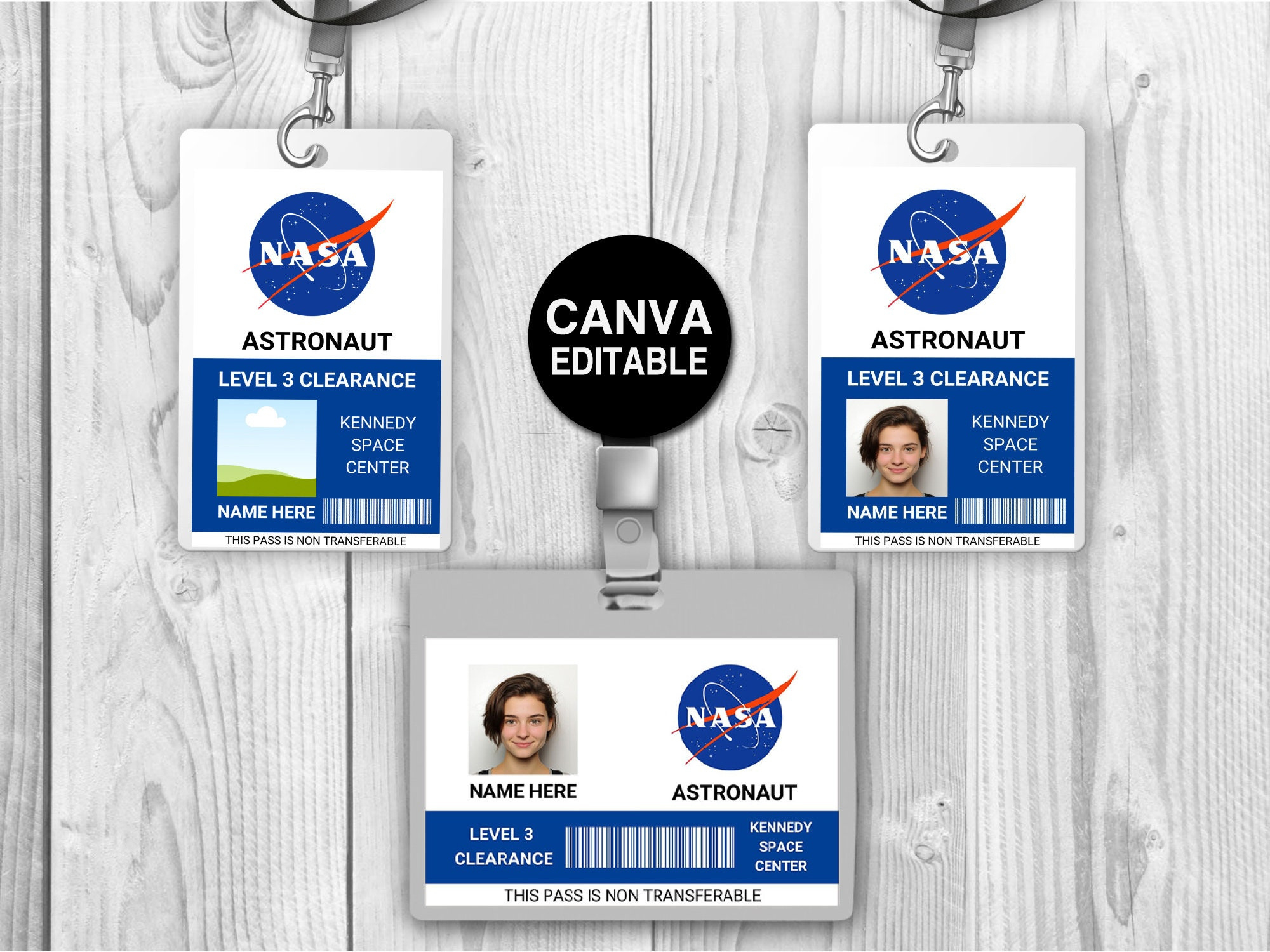 Nasa Astronaut Id Badge Template , Name Badge, Space Astronaut inside Free Printable Nasa Id Badge Template