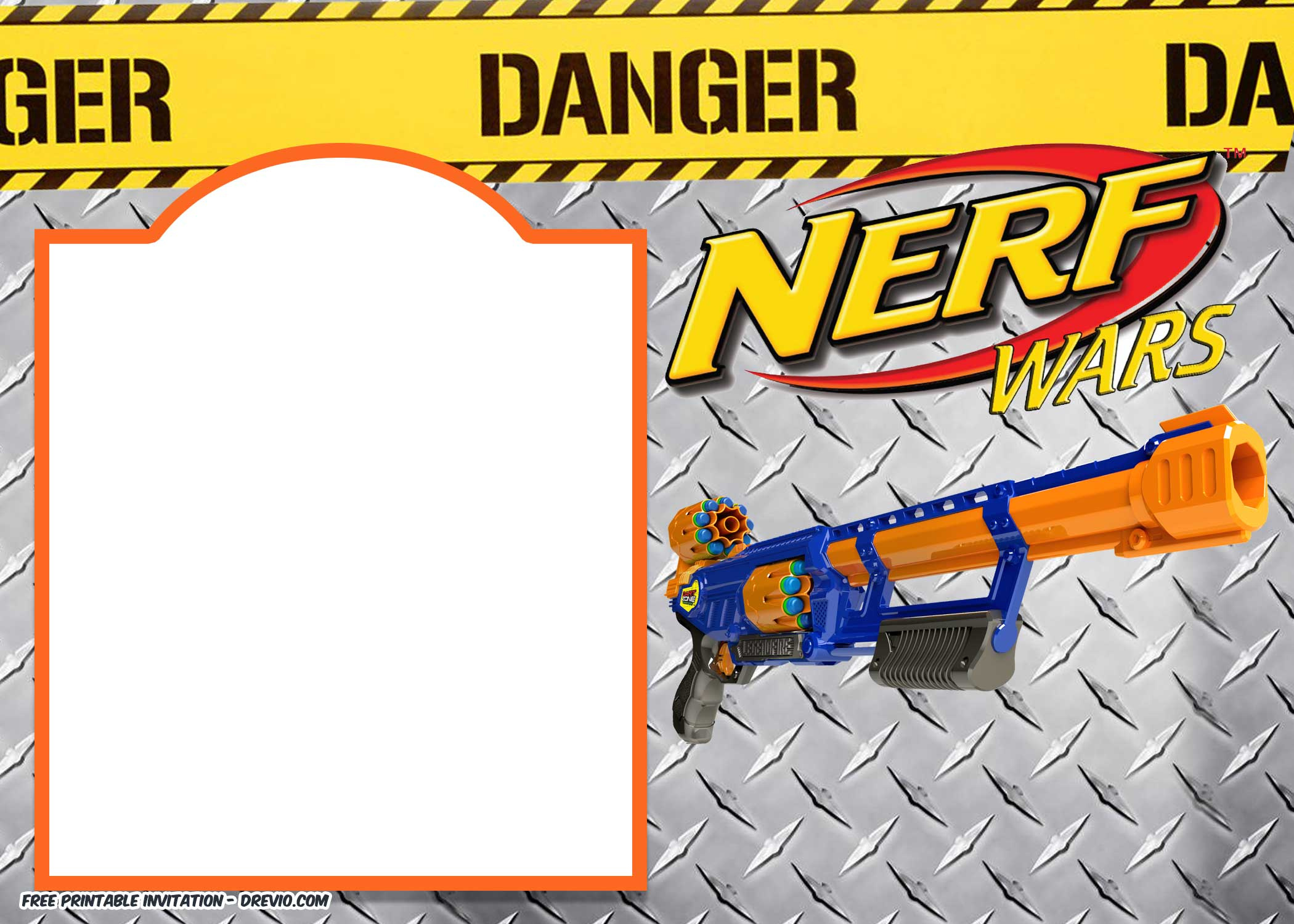 Nerf Gun Party Invitation Templates with regard to Free Printable Nerf Gun Party Invitations Template Free