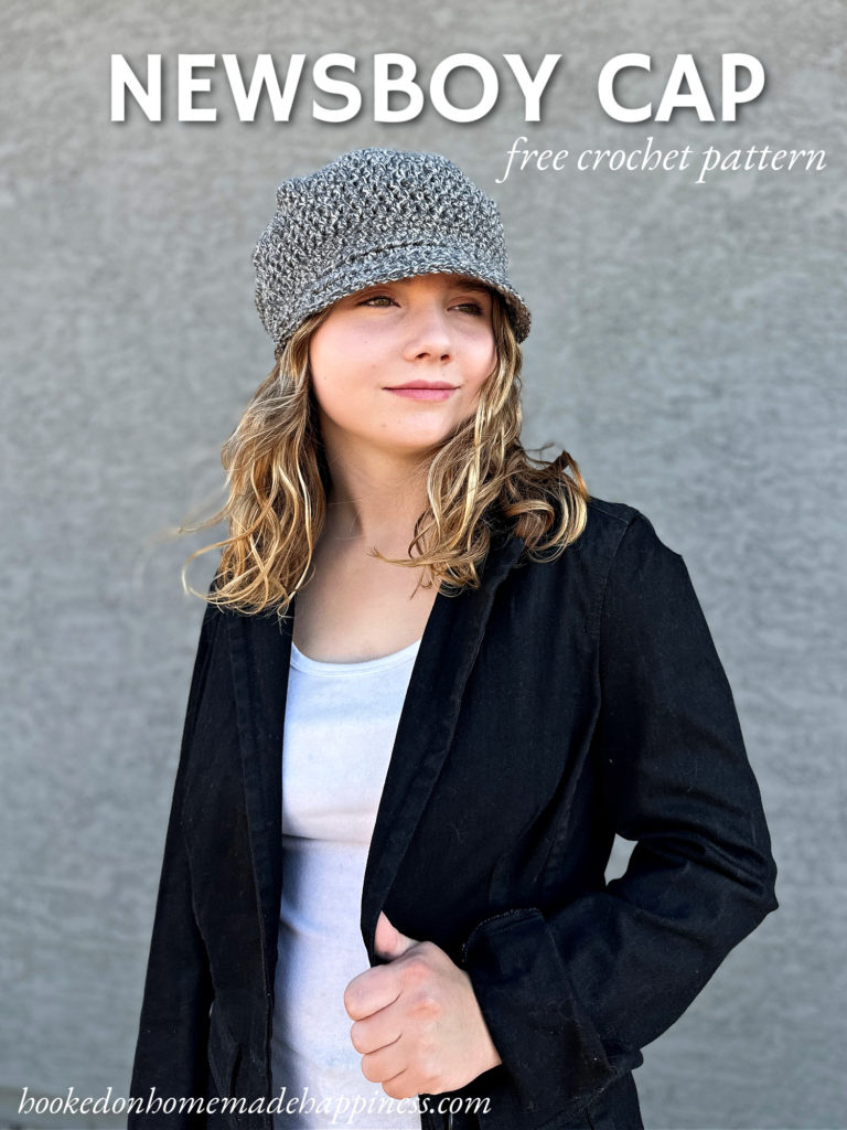 Newsboy Cap Crochet Pattern - Hooked On Homemade Happiness pertaining to Downloadable Free Printable Newsboy Cap Pattern