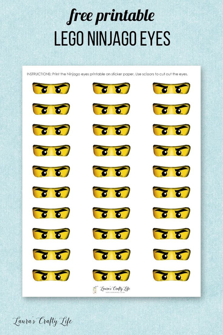 Ninjago Cupcake Liners regarding Free Printable Ninjago Eyes