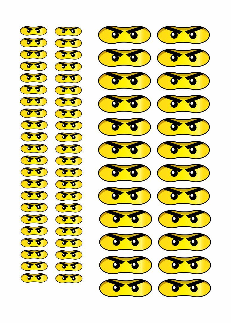 Ninjago Party - 12 Free Pdf Printables | Printablee pertaining to Free Printable Ninjago Eyes