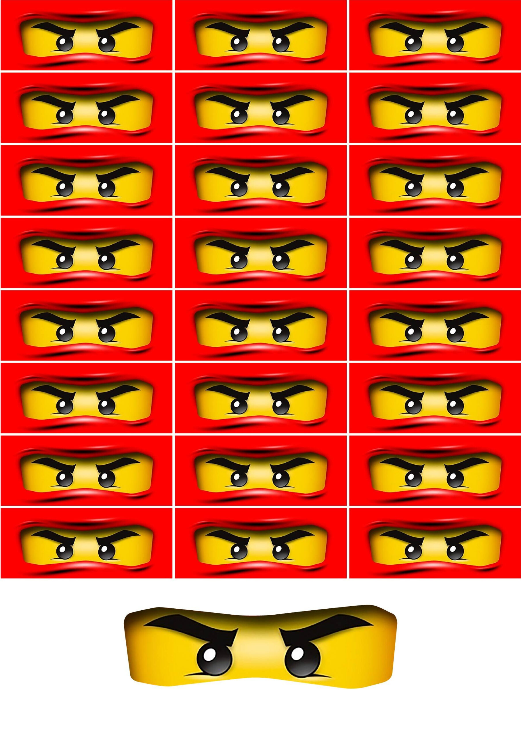 Ninjago Party - 12 Free Pdf Printables | Printablee throughout Free Printable Ninjago Eyes