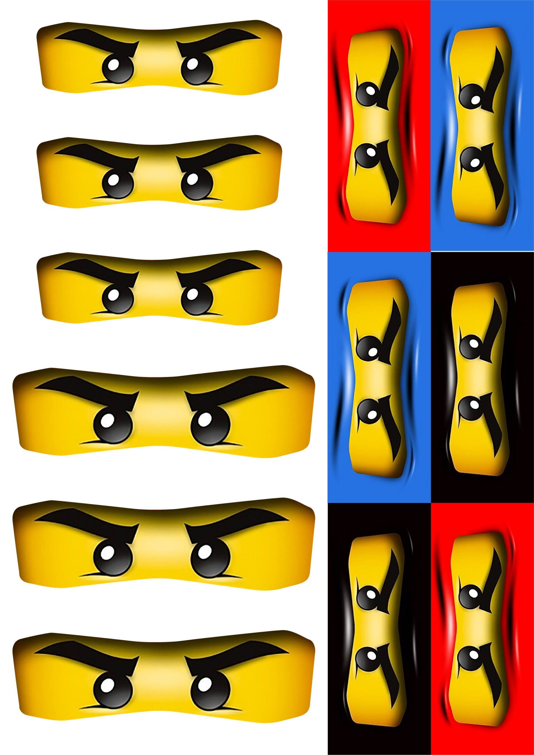 Ninjago Party - 12 Free Pdf Printables | Printablee within Free Printable Ninjago Eyes