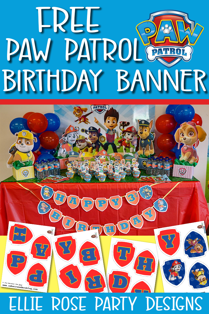 No.1 Best Free Paw Patrol Birthday Banner Printables pertaining to Paw Patrol Birthday Free Printables