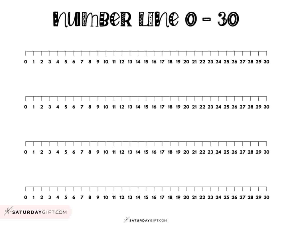 Number Line To 30 - 4 Cute &amp;amp; Free Printables And Blank Worksheets with regard to Number Line to 30 Printable