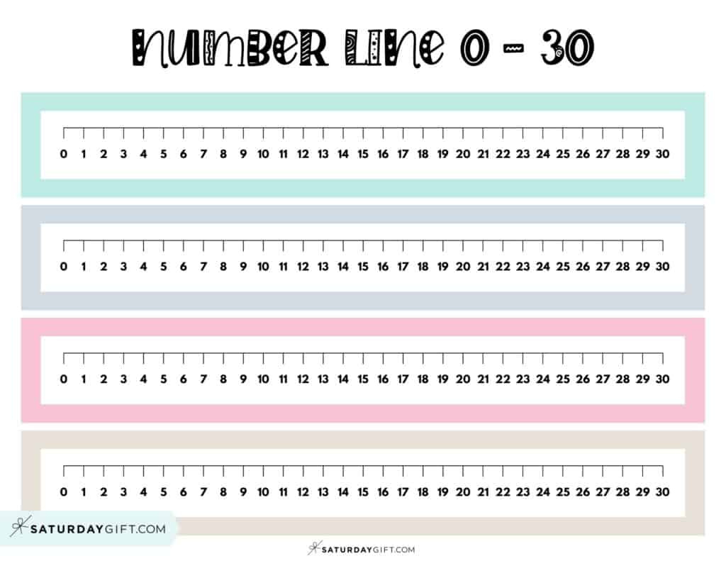 Number Line To 30 - 4 Cute &amp;amp; Free Printables And Blank Worksheets within Number Line To 30 Printable