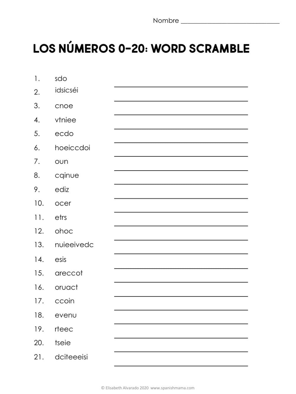 Numbers In Spanish Worksheets And How To Count 1-1000 within Printable Spanish Numbers 1-20 Worksheet