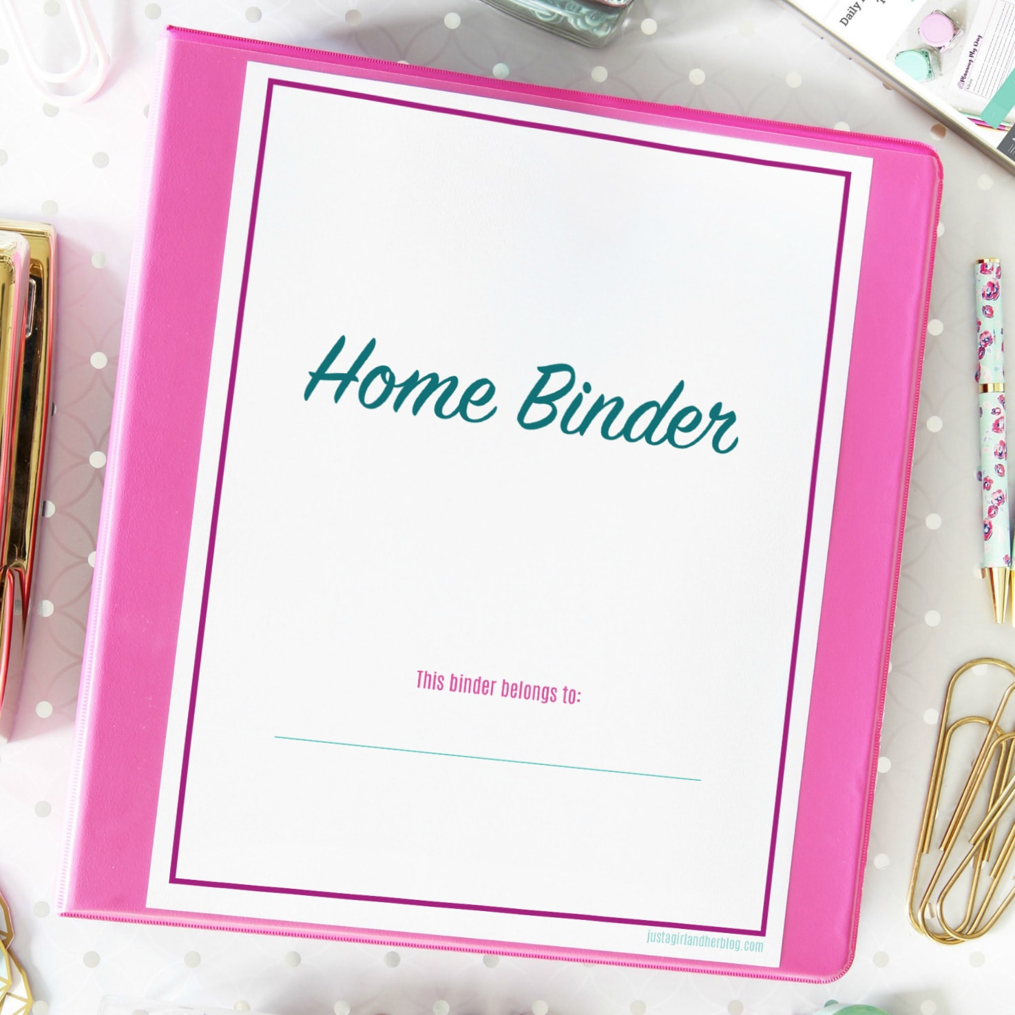 Organized Home Binder With Free Printables! | Abby Organizes in Mom Binder Printables Free